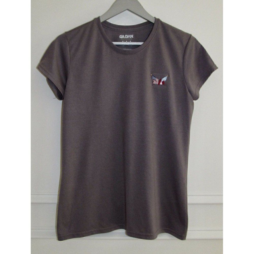 Women's Gildan Secession Performance Golf Grey T-Shirt Top M‎